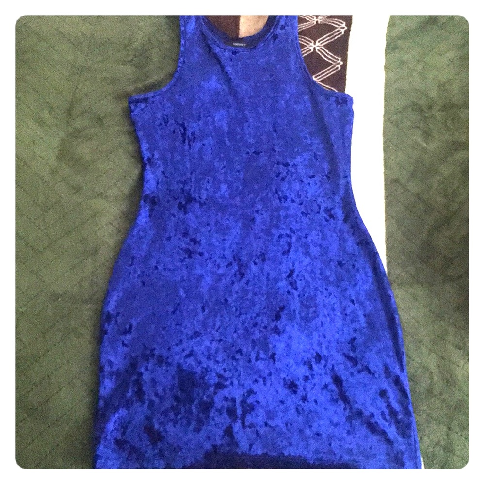 Short royal blue soft dress